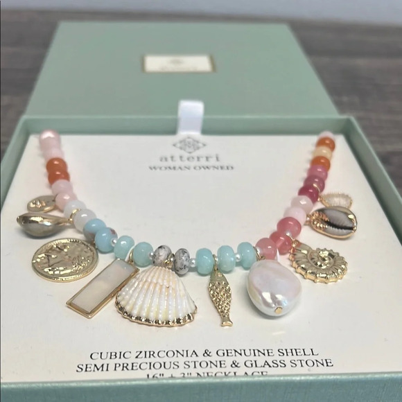 Arteries | Ocean Motif Semi-Precious Stone Necklace ✨ - Picture 7 of 10